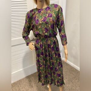 Jackie Bernard vintage/70s/80’s/folksy/eclectic/eccentric/boho/quirky dress 